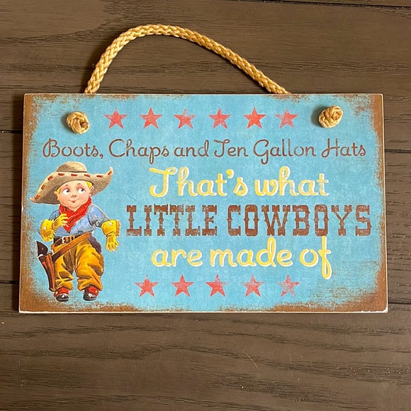 Wall Decor: Cowboy Boot, Horseshoe Ornament, and Little Boy southern Sign. - Picture 5 of 5